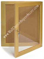 BBC201 Single Door Enclosed Cork Bulletin Board with No Header