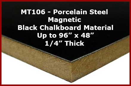Custom cut black chalkboard material - make any size up to 4 feet x 8 feet.