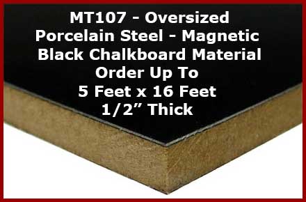 Custom cut black chalkboard material - make any size up to 5 feet x 16 feet.