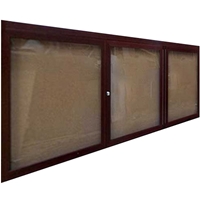 BBC208-4 Doors Enclosed Bulletin Board with No Header