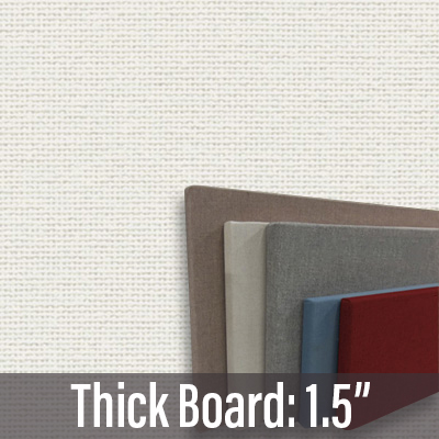 FW800-02 Thick Textured White - Frameless Fabric Wrap Cork Bulletin Board - Classic Hook And Loop Velcro - 90"X60"