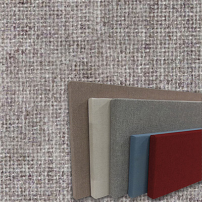 FW800-03 Medium Silver - Frameless Fabric Wrap Cork Bulletin Board - Classic Hook And Loop Velcro