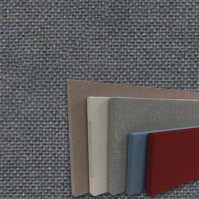 FW800-09 Dark Grey - Frameless Fabric Wrap Cork Bulletin Board - Classic Hook And Loop Velcro