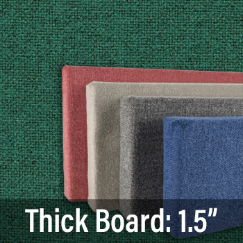 FW830-10 Soft Colors: Forest - Frameless Fabric Wrap Cork Bulletin Board - Classic Hook And Loop Velcro