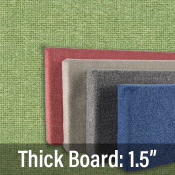 FW830-11 Soft Colors: Pea Green - Frameless Fabric Wrap Cork Bulletin Board - Classic Hook And Loop Velcro