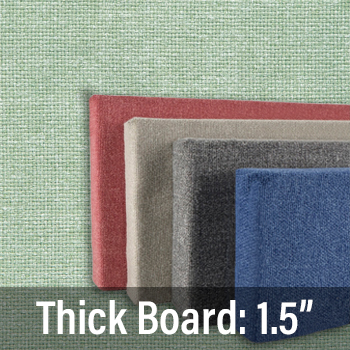 FW830-13 Soft Colors: Mint - Frameless Fabric Wrap Cork Bulletin Board - Classic Hook And Loop Velcro