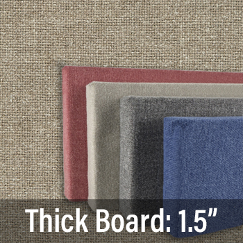 FW830-19 Soft Colors: Sand - Frameless Fabric Wrap Cork Bulletin Board - Classic Hook And Loop Velcro