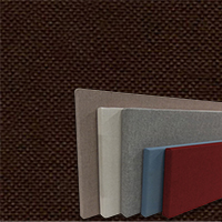 FW800-24 Chocolate Brown - Frameless Fabric Wrap Cork Bulletin Board - Classic Hook And Loop Velcro