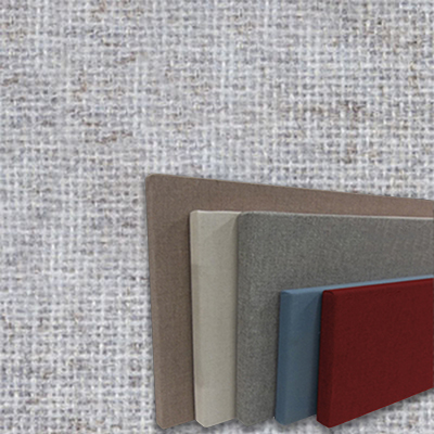 FW800-25 Light SIlver- Frameless Fabric Wrap Cork Bulletin Board - Classic Hook And Loop Velcro