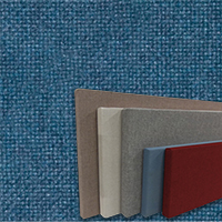 FW800-37 Ultramarine - Frameless Fabric Wrap Cork Bulletin Board - Classic Hook And Loop Velcro