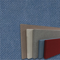 FW800-42 Bayberry - Frameless Fabric Wrap Cork Bulletin Board - Classic Hook And Loop Velcro