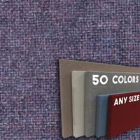 FW800-50 Light Violet Mix Frameless Fabric Wrap Cork Bulletin Board - Classic Hook And Loop Velcro