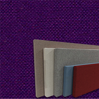 FW800-51 Dark Iris - Frameless Fabric Wrap Cork Bulletin Board - Classic Hook And Loop Velcro