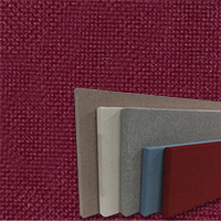 FW800-57 Deep Burgundy- Frameless Fabric Wrap Cork Bulletin Board - Classic Hook And Loop Velcro