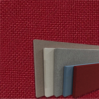 FW800-58 Claret- Frameless Fabric Wrap Cork Bulletin Board - Classic Hook And Loop Velcro