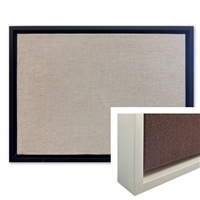 Floating Fabric Wrapped Cork Board, Black or White Frame 24x30 - 24x36 - 30x40, Limit 5