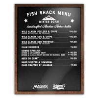 PB1011 Custom Framed Printed Non-Magnetic Chalk Board - 1.25 Inch Frame 