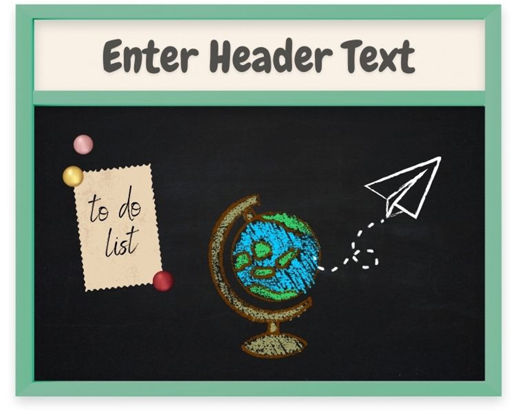 HB1564-CB Custom Chalk Header Board - Choose 12 Colorful Frame Colors - Create Size from 18"x18" to 36"x48"