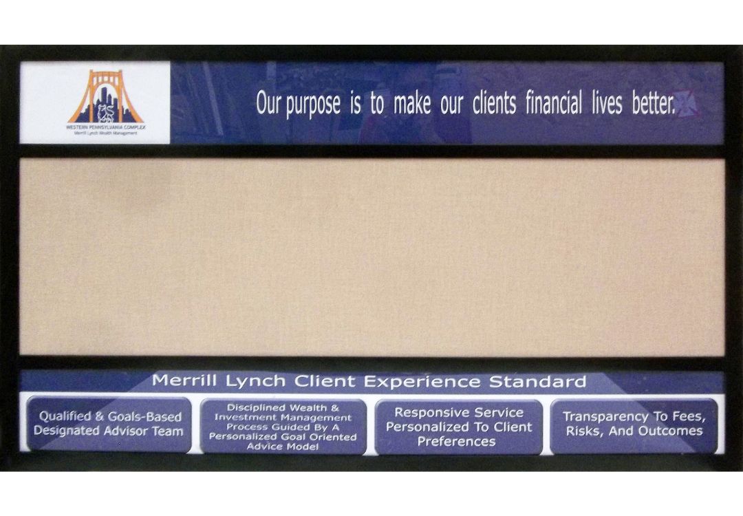 Shop custom corkboards by the outside size of the frame