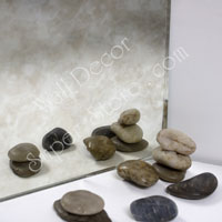 AM90-10 Custom Cut Light Antiqued Mirror - Frameless Antiqued Mirror Glass - Flat Polished Edge
