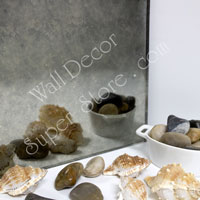 AM90-11 Custom Cut Dark Antiqued Mirror - Frameless Antiqued Mirror Glass - Flat Polished Edge