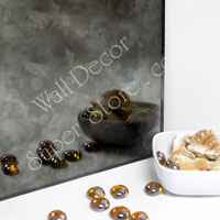 AM90-13 Custom Cut Dark Gray Antiqued Mirror - Frameless Antiqued Mirror Glass - Flat Polished Edge