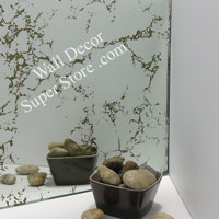AM90-6 Custom Cut Gold Vein Premium Clear Frameless Mirror Glass Flat Polished Edge