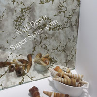 AM90-7 Custom Cut Gold Vein Antiqued Mirror - Frameless Antiqued Mirror Glass - Flat Polished Edge