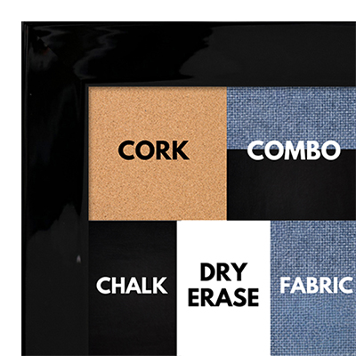 BB1200-1 High Gloss Black - 1.19 Inch Wide - Custom Cork, Chalk, Dry Erase