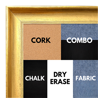 BB1208-2 Gold - 1.13 Inch Wide - Custom Cork, Chalk, Dry Erase