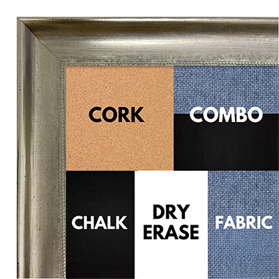 BB1208-3 Pewter - 1.13 Inch Wide - Custom Cork, Chalk, Dry Erase