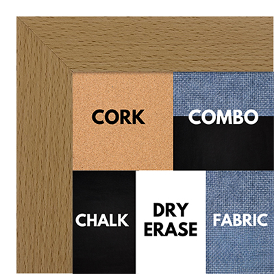 BB1214-1 Natural - 1.38 Inch Wide - Custom Cork, Chalk, Dry Erase