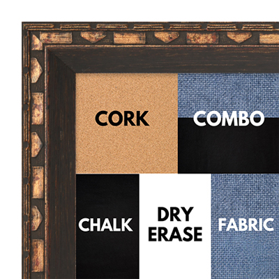 BB1222-1 ANTIQUE BLACK - 1.25 Inch Wide - Cork, Chalk, Dry Erase, Combo, Fabric Wrap 