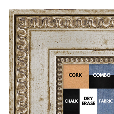 BB1231-2 - Versailles Silver - 3 Inch Wide - Custom Cork, Chalk, Dry Erase