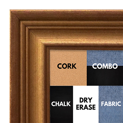 BB1238-2 - Antique Gold - 2.8125 Inch Wide - Custom Cork, Chalk, Dry Erase