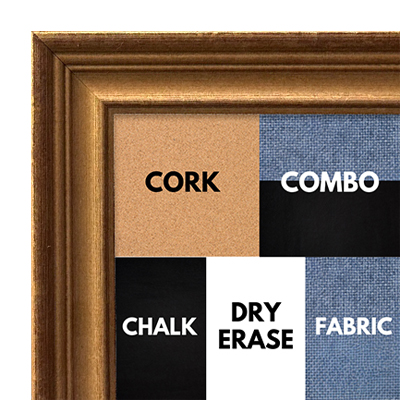 BB1239-2 - Antique Gold- 1.375 Inch Wide - Custom Cork, Chalk, Dry Erase