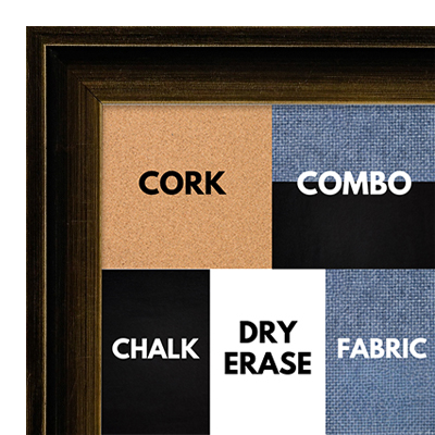 BB1245-1 Structura Bronze - 1.125 Inch Wide - Custom Cork Chalk Dry Erase