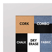 BB1045-8 Matte White - Cork, Chalk, Dry Erase, Combo, Fabric Wrap 