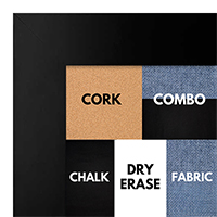 BB1045-9 Matte Black - Cork, Chalk, Dry Erase, Combo, Fabric Wrap 