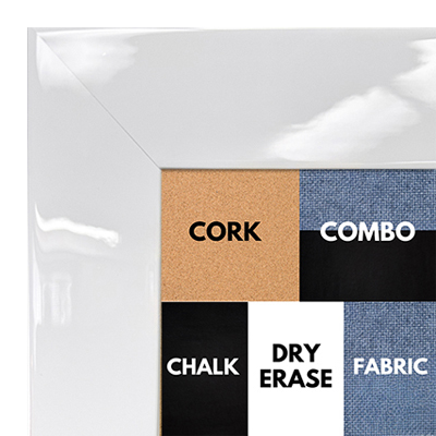 BB1201-2 White - 2 Inch Wide - Custom Cork, Chalk, Dry Erase