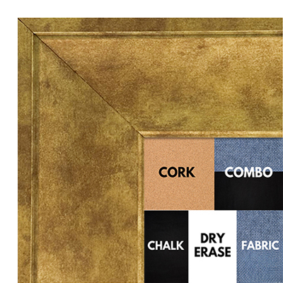 BB1203-2 Gold  - 2.75 Inch Wide - Custom Cork, Chalk, Dry Erase