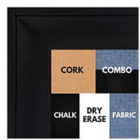 BB1205-1 Black  - 2 Inch Wide - Custom Cork, Chalk, Dry Erase