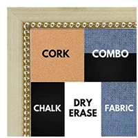 BB1206-1 Cream  - 0.75 Inch Wide - Custom Cork, Chalk, Dry Erase
