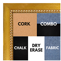 BB1206-4 Gold  - 0.75 Inch Wide - Custom Cork, Chalk, Dry Erase