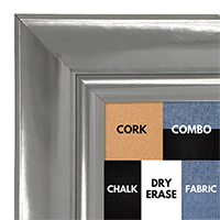 BB1211 Silver  - 2.5 Inch Wide - Custom Cork, Chalk, Dry Erase