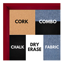 BB1212-1 Red  - 0.69 Inch Wide - Custom Cork, Chalk, Dry Erase