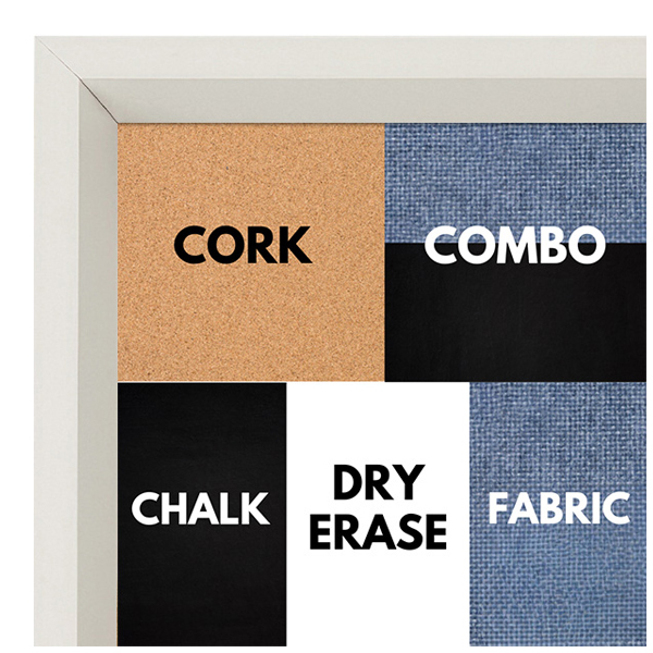 BB1212-8 White - 0.69 Inch Wide - Custom Cork, Chalk, Dry Erase