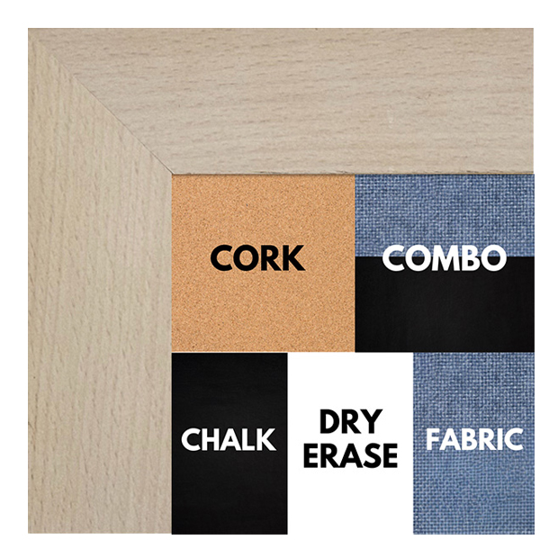 BB1213-2 White Wash  - 1.75 Inch Wide - Custom Cork, Chalk, Dry Erase