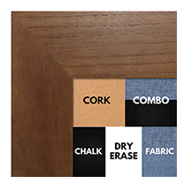 BB1510-2 Walnut Wood Grain Large Custom Wall Boards Chalk Cork Dry Erase