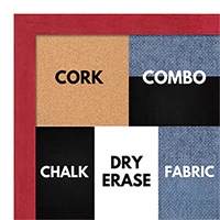 BB1511-7 Red Stained Maple - Small Custom Cork Chalk or Dry Erase Board